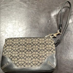 Coach black wristlet